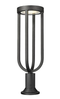 Z-LITE LELAND OUTDOOR PIER MOUNTED FIXTURE | 5005PHB-553PM-BK-LED - Post