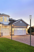 Z-LITE LELAND OUTDOOR POST MOUNTED FIXTURE | 5005PHM-5009P96-BK-L - Post