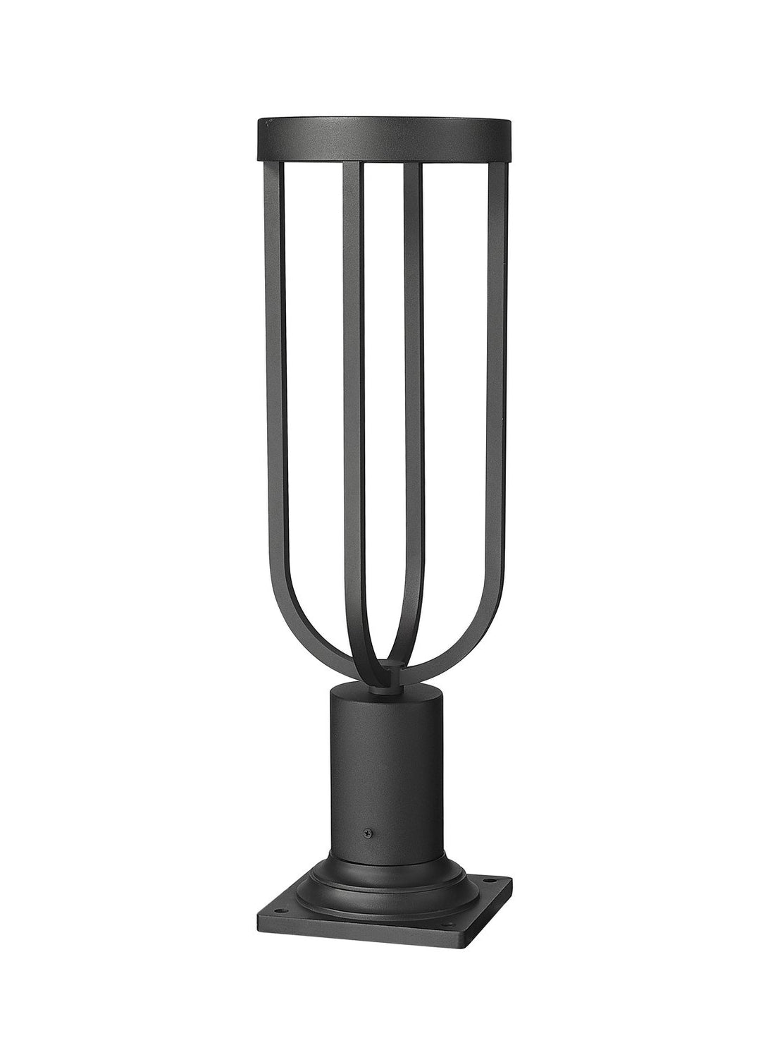 Z-LITE LELAND OUTDOOR PIER MOUNTED FIXTURE | 5005PHM-533PM-BK-LED - Post