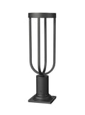 Z-LITE LELAND OUTDOOR PIER MOUNTED FIXTURE | 5005PHM-533PM-BK-LED - Post