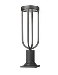 Z-LITE LELAND OUTDOOR PIER MOUNTED FIXTURE | 5005PHM-533PM-BK-LED - Post