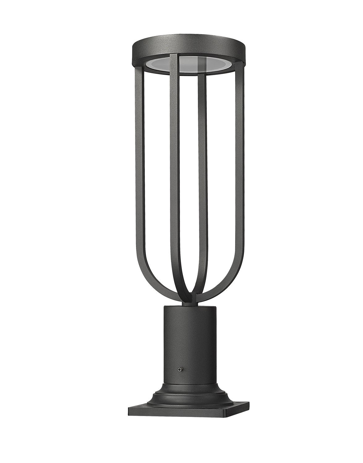 Z-LITE LELAND OUTDOOR PIER MOUNTED FIXTURE | 5005PHM-533PM-BK-LED - Post