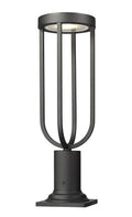 Z-LITE LELAND OUTDOOR PIER MOUNTED FIXTURE | 5005PHM-533PM-BK-LED - Post