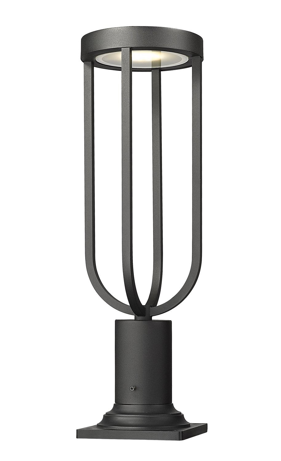 Z-LITE LELAND OUTDOOR PIER MOUNTED FIXTURE | 5005PHM-533PM-BK-LED - Post