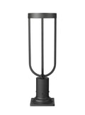 Z-LITE LELAND OUTDOOR PIER MOUNTED FIXTURE | 5005PHM-533PM-BK-LED - Post