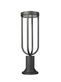 Z-LITE LELAND OUTDOOR PIER MOUNTED FIXTURE | 5005PHM-553PM-BK-LED - Post