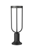 Z-LITE LELAND OUTDOOR PIER MOUNTED FIXTURE | 5005PHM-553PM-BK-LED - Post