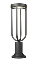 Z-LITE LELAND OUTDOOR PIER MOUNTED FIXTURE | 5005PHM-553PM-BK-LED - Post