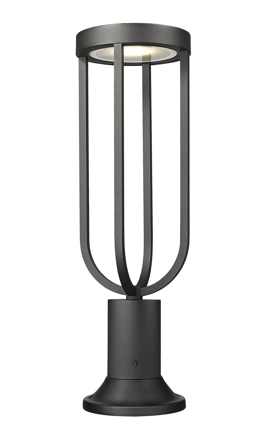 Z-LITE LELAND OUTDOOR PIER MOUNTED FIXTURE | 5005PHM-553PM-BK-LED - Post