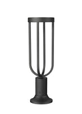 Z-LITE LELAND OUTDOOR PIER MOUNTED FIXTURE | 5005PHM-553PM-BK-LED - Post