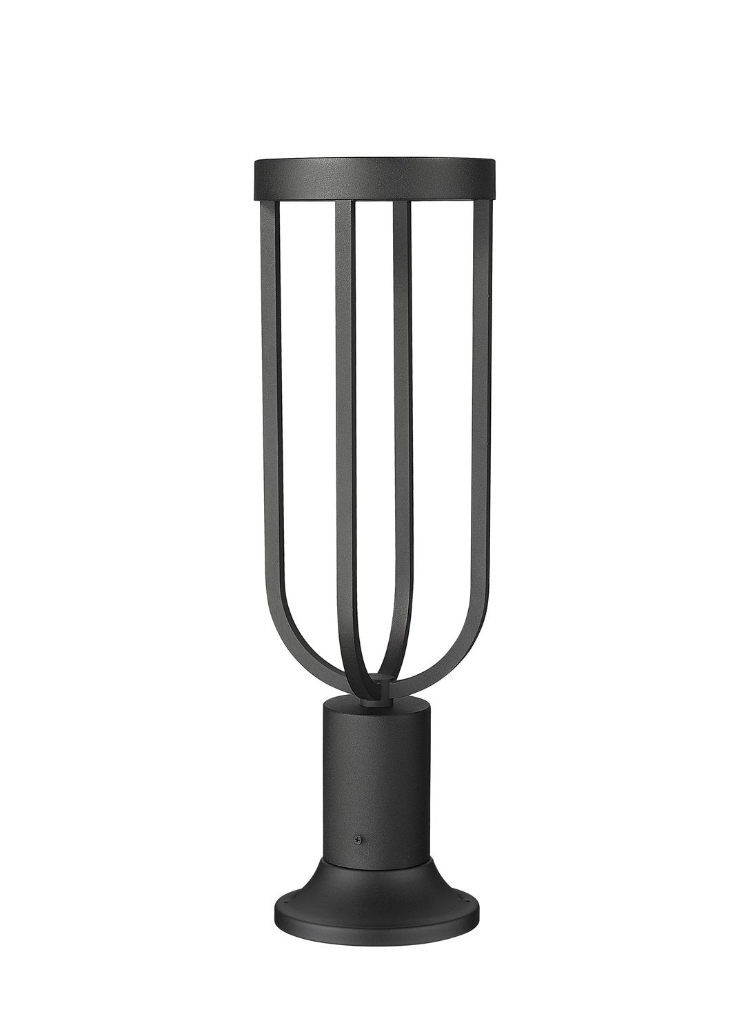 Z-LITE LELAND OUTDOOR PIER MOUNTED FIXTURE | 5005PHM-553PM-BK-LED - Post