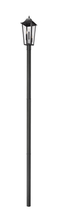 Z-LITE GANNON OUTDOOR POST MOUNTED FIXTURE - 5009P120 | 5008PHBR-5009P120-BK - Post