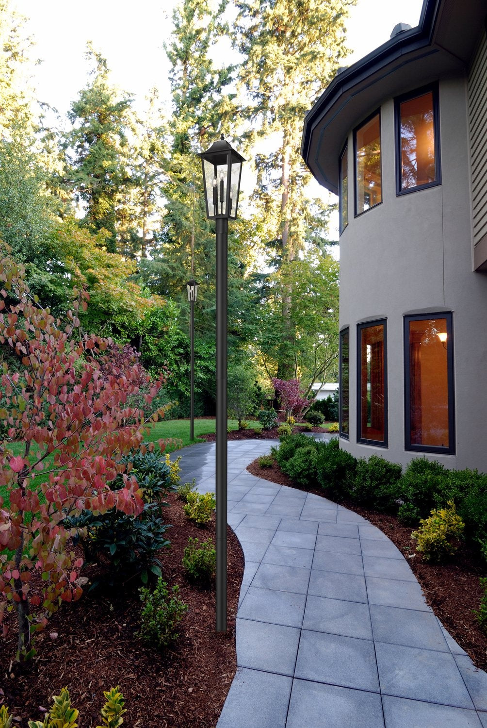 Z-LITE GANNON OUTDOOR POST MOUNTED FIXTURE - 5009P120 | 5008PHBR-5009P120-BK - Post