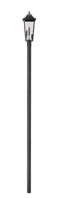 Z-LITE GANNON OUTDOOR POST MOUNTED FIXTURE - 5009P120 | 5008PHBR-5009P120-BK - Post