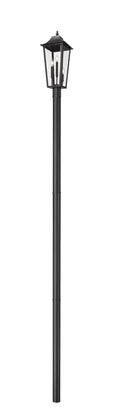 Z-LITE GANNON OUTDOOR POST MOUNTED FIXTURE - 5009P120 | 5008PHBR-5009P120-BK - Post