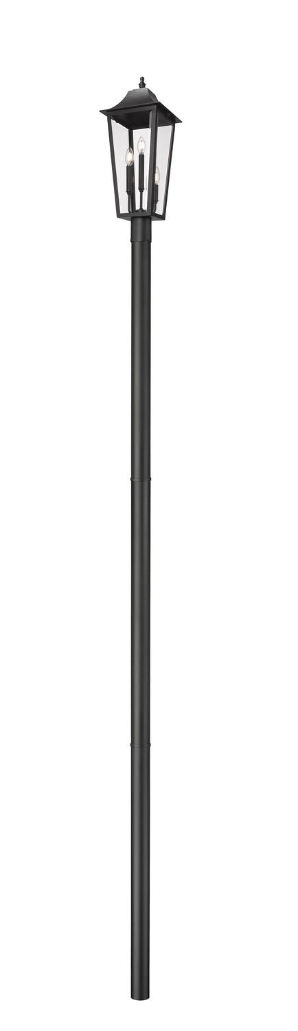 Z-LITE GANNON OUTDOOR POST MOUNTED FIXTURE - 5009P120 | 5008PHBR-5009P120-BK - Post