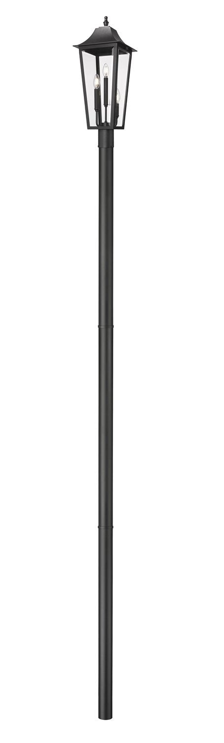 Z-LITE GANNON OUTDOOR POST MOUNTED FIXTURE - 5009P120 | 5008PHBR-5009P120-BK - Post