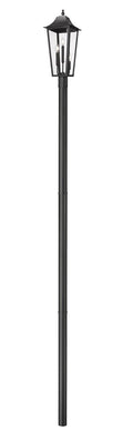 Z-LITE GANNON OUTDOOR POST MOUNTED FIXTURE - 5009P120 | 5008PHBR-5009P120-BK - Post