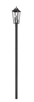 Z-LITE GANNON OUTDOOR POST MOUNTED FIXTURE - 5009P96 | 5008PHBR-5009P96-BK - Post