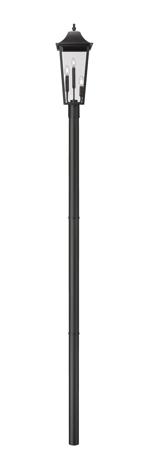Z-LITE GANNON OUTDOOR POST MOUNTED FIXTURE - 5009P96 | 5008PHBR-5009P96-BK - Post