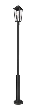 Z-LITE GANNON OUTDOOR POST MOUNTED FIXTURE - 5010P | 5008PHBR-5010P-BK - Post