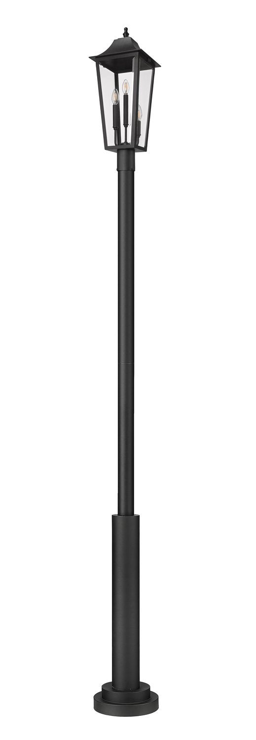 Z-LITE GANNON OUTDOOR POST MOUNTED FIXTURE - 5010P | 5008PHBR-5010P-BK - Post