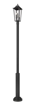 Z-LITE GANNON OUTDOOR POST MOUNTED FIXTURE - 5010P | 5008PHBR-5010P-BK - Post
