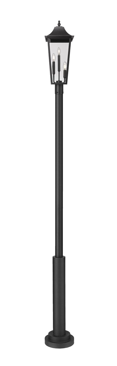 Z-LITE GANNON OUTDOOR POST MOUNTED FIXTURE - 5010P | 5008PHBR-5010P-BK - Post