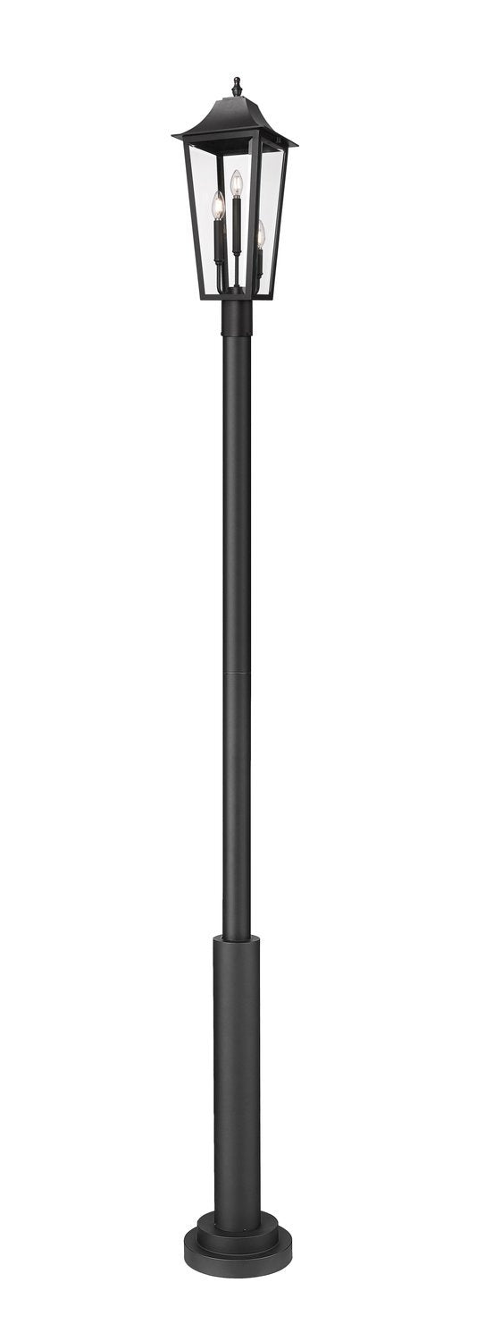 Z-LITE GANNON OUTDOOR POST MOUNTED FIXTURE - 5010P | 5008PHBR-5010P-BK - Post