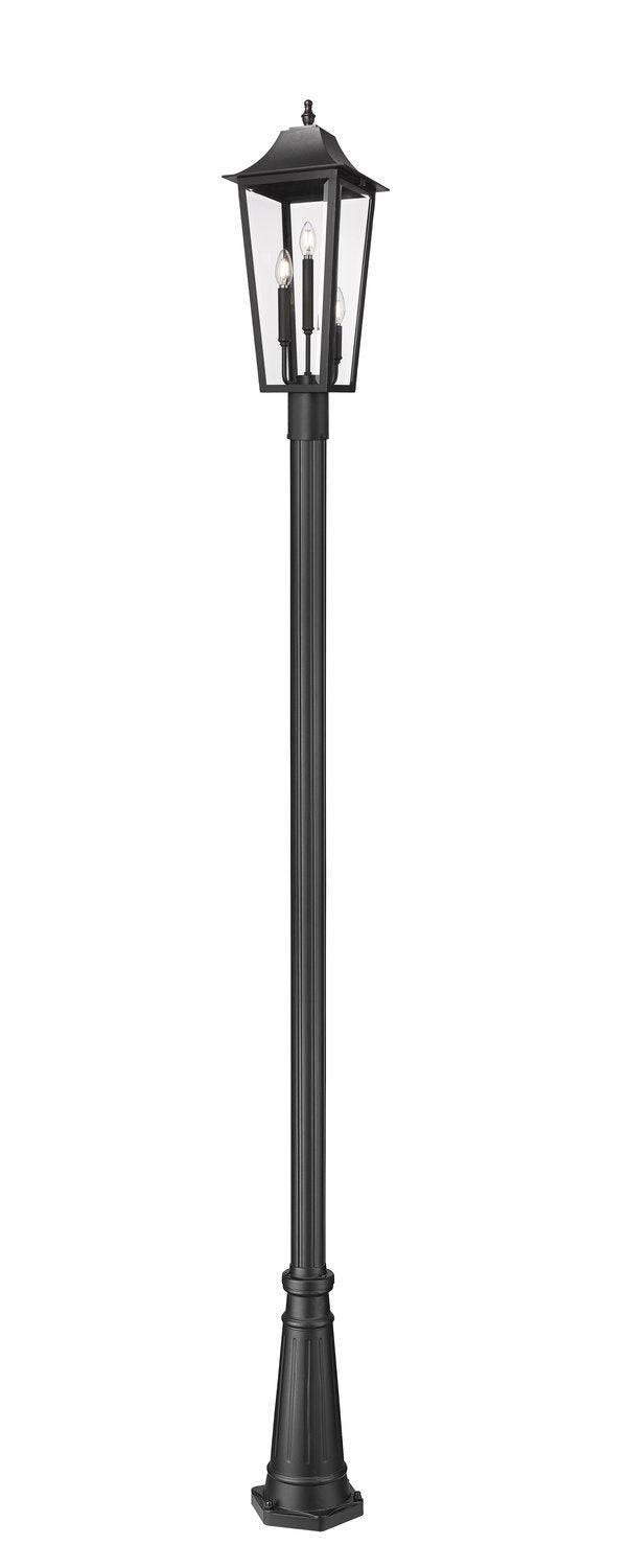 Z-LITE GANNON OUTDOOR POST MOUNTED FIXTURE - 5011P | 5008PHBR-5011P-BK - Post