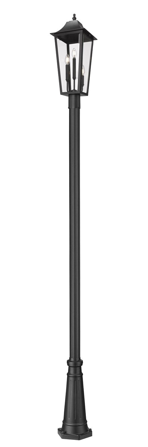 Z-LITE GANNON OUTDOOR POST MOUNTED FIXTURE - 5011P | 5008PHBR-5011P-BK - Post