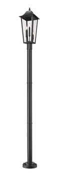 Z-LITE GANNON OUTDOOR POST MOUNTED FIXTURE - 5012P | 5008PHBR-5012P-BK - Post