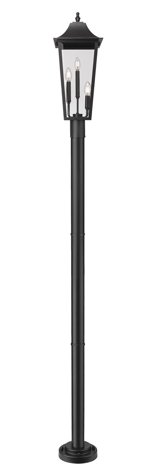 Z-LITE GANNON OUTDOOR POST MOUNTED FIXTURE - 5012P | 5008PHBR-5012P-BK - Post