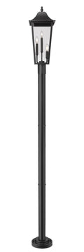 Z-LITE GANNON OUTDOOR POST MOUNTED FIXTURE - 5012P | 5008PHBR-5012P-BK - Post