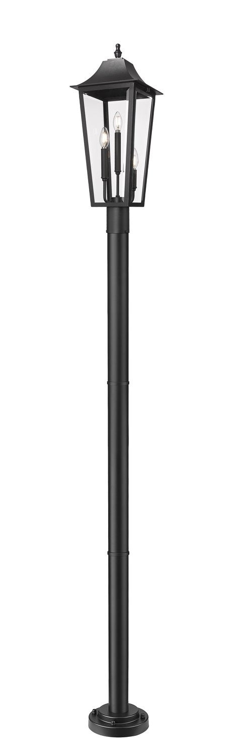 Z-LITE GANNON OUTDOOR POST MOUNTED FIXTURE - 5012P | 5008PHBR-5012P-BK - Post