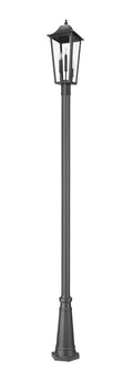Z-LITE GANNON OUTDOOR POST MOUNTED FIXTURE - 519P | 5008PHBR-519P-BK - Post
