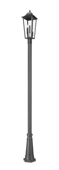 Z-LITE GANNON OUTDOOR POST MOUNTED FIXTURE - 519P | 5008PHBR-519P-BK - Post