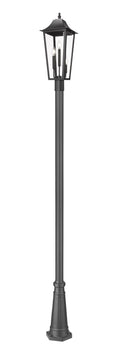 Z-LITE GANNON OUTDOOR POST MOUNTED FIXTURE - 519P | 5008PHBR-519P-BK - Post