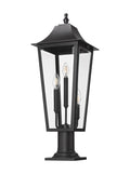 Z-LITE GANNON OUTDOOR PIER MOUNTED FIXTURE | 5008PHBR-533PM-BK - Post