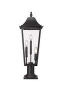 Z-LITE GANNON OUTDOOR PIER MOUNTED FIXTURE | 5008PHBR-533PM-BK - Post