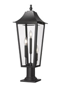 Z-LITE GANNON OUTDOOR PIER MOUNTED FIXTURE | 5008PHBR-533PM-BK - Post