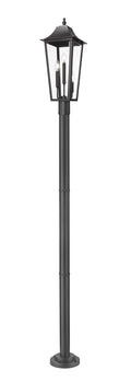 Z-LITE GANNON OUTDOOR POST MOUNTED FIXTURE - 567P | 5008PHBR-567P-BK - Post