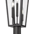 Z-LITE GANNON OUTDOOR POST MOUNTED FIXTURE - 567P | 5008PHBR-567P-BK - Post