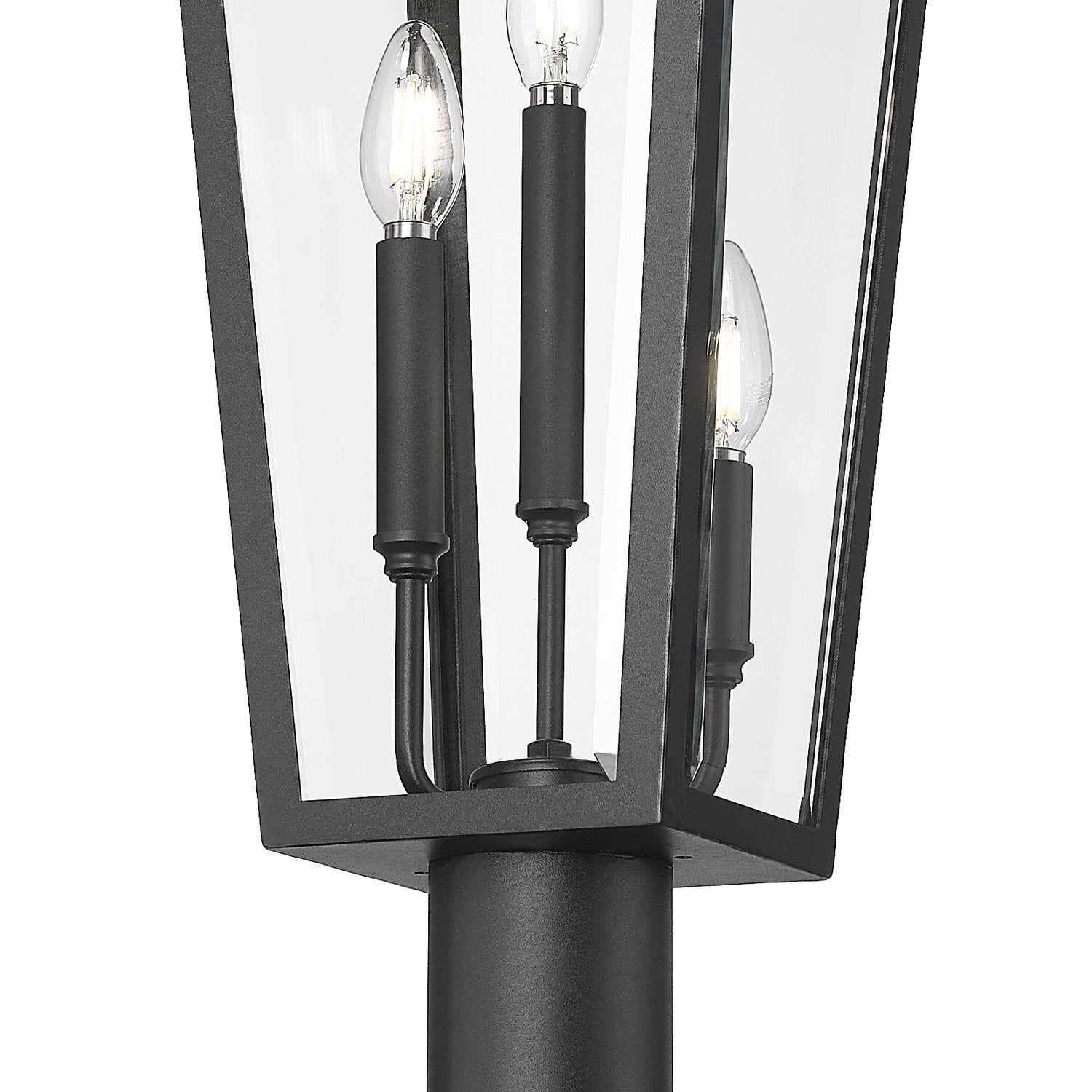 Z-LITE GANNON OUTDOOR POST MOUNTED FIXTURE - 567P | 5008PHBR-567P-BK - Post