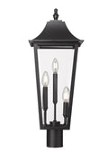Z-LITE GANNON OUTDOOR POST MOUNT FIXTURE | 5008PHBR-BK - Post