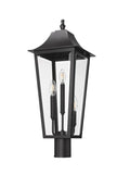 Z-LITE GANNON OUTDOOR POST MOUNT FIXTURE | 5008PHBR-BK - Post