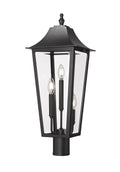 Z-LITE GANNON OUTDOOR POST MOUNT FIXTURE | 5008PHBR-BK - Post