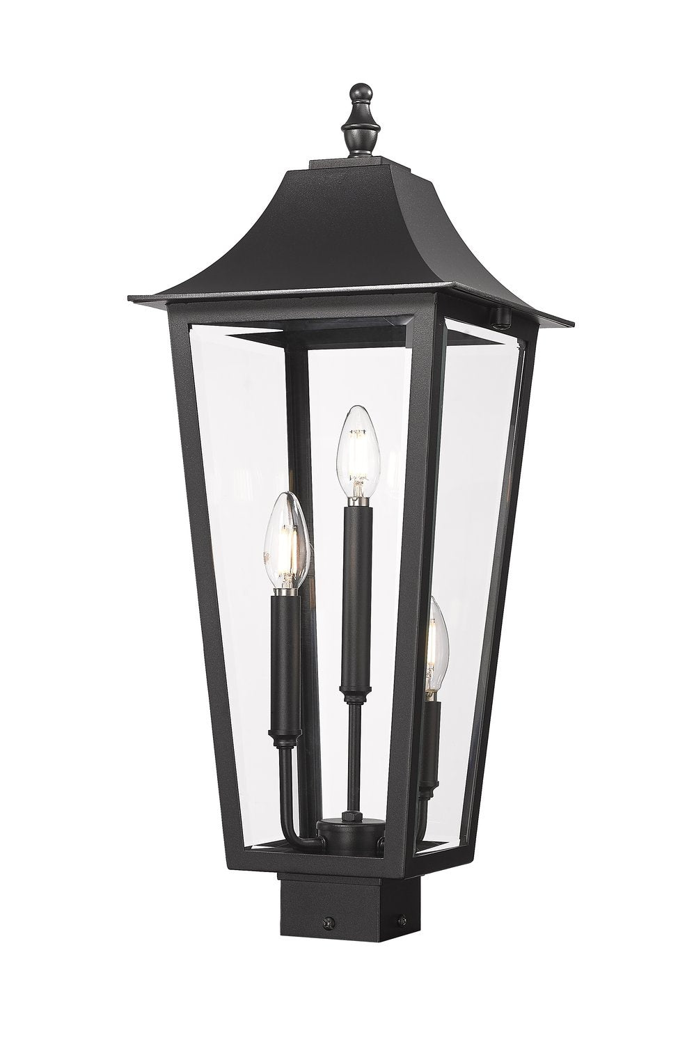 Z-LITE GANNON OUTDOOR POST MOUNT FIXTURE | 5008PHBS-BK - Post