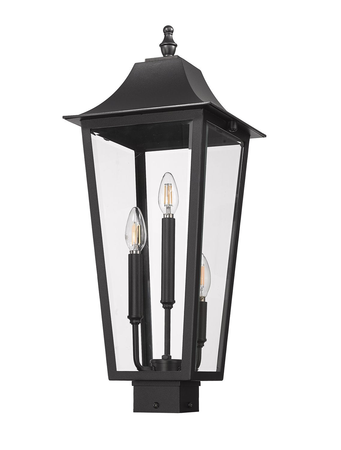 Z-LITE GANNON OUTDOOR POST MOUNT FIXTURE | 5008PHBS-BK - Post