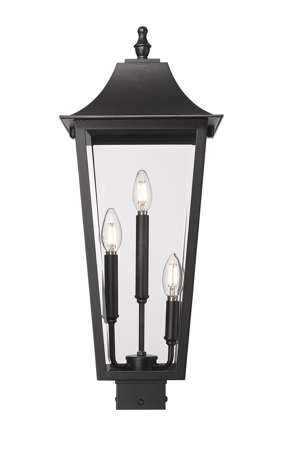 Z-LITE GANNON OUTDOOR POST MOUNT FIXTURE | 5008PHBS-BK - Post